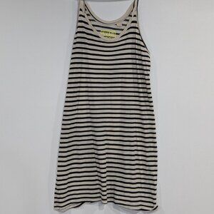 Skargorn Striped Tank Dress Black White Size Small